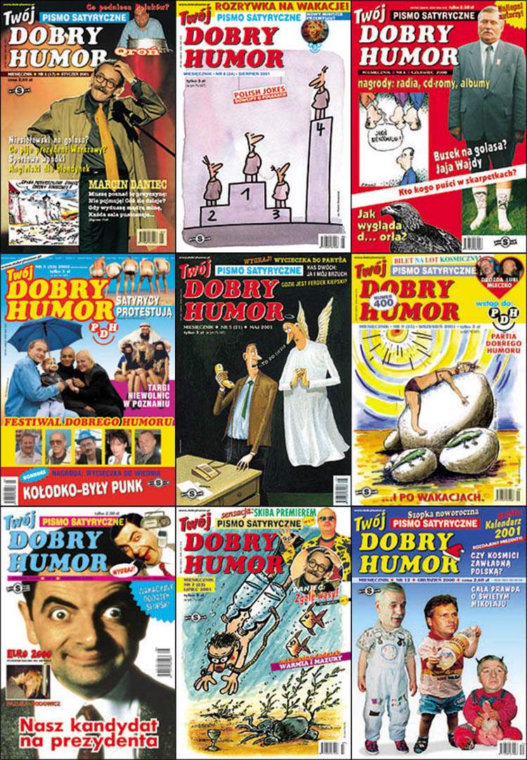 Twój Dobry Humor pismo satyryczne okładki 