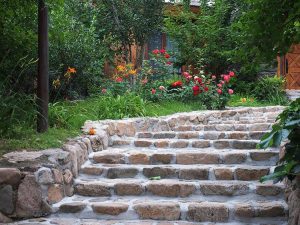 ogród schody w ogrodzie aranżacja ogrodu