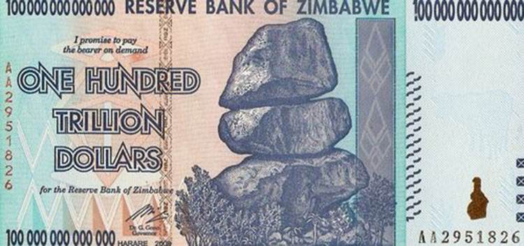 dolary waluta hiperinflacja Zimbabwe ciekawostki