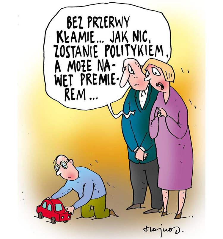 premier Mateusz Morawiecki rysunki karykatury humor dowcipy obrazki - Sadurski.com