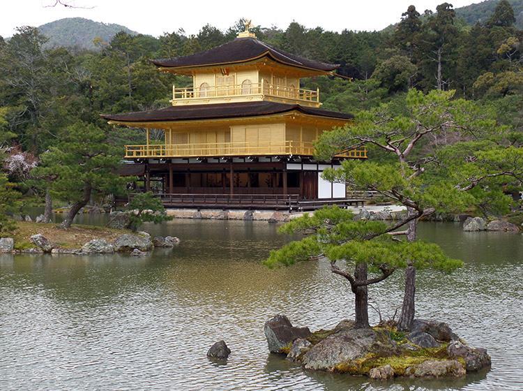 Złota Świątynia Kioto Japonia Złotego Pawilonu Kyoto