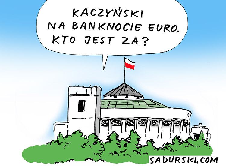 prezes Jarosław Kaczyński dowcipy PiS rysunki karykatury Prawo i Sprawiedliwość kawały polityczne polityka