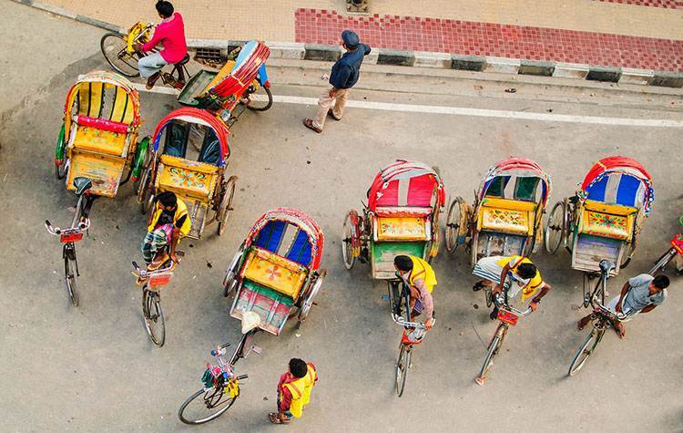 riksze miasto Dhaka ciekawostki stolica Bangladesz