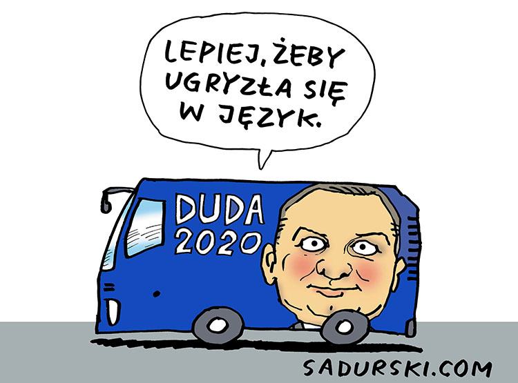 wybory 2020 kampania wyborcza humor prezydencka Andrzej Duda prezydent rysunki satyra