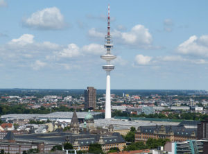 wieża Heinrich Hertz Turm w Hamburgu atrakcje Niemcy