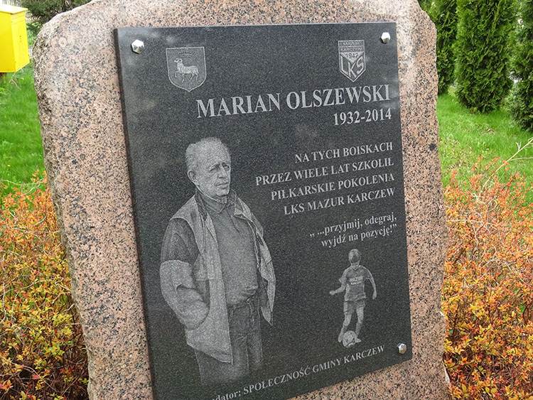 Marian Olszewski tablica Mazur Karczew ciekawostki