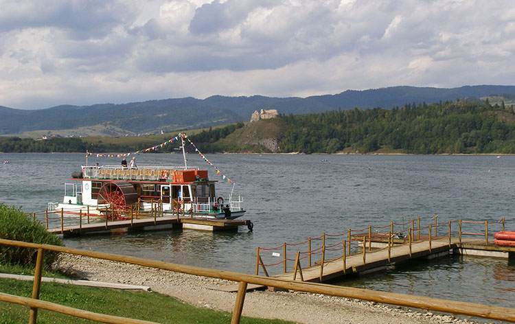 Niedzica przystaÅ„ statek zamek Jezioro CzorsztyÅ„skie Dunajec