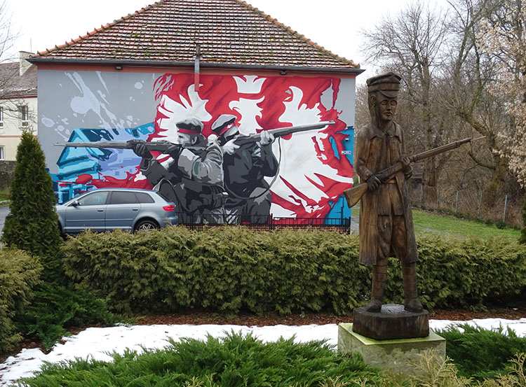mural patriotyczny w Żninie Powstanie Wielkopolskie