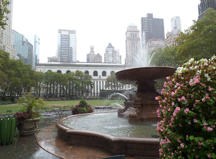 fontanna Bryant Park Nowy Jork ciekawostki Manhattan