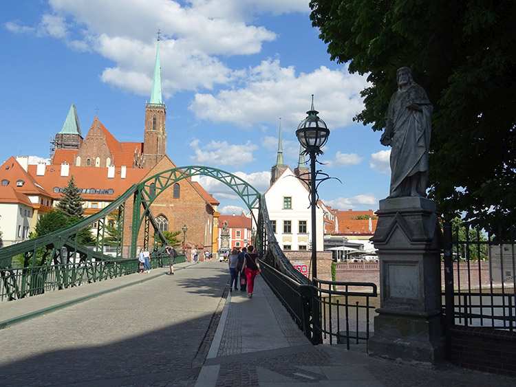 Wrocław Piasek wyspa Most Tumski rzeźba Jan Chrzciciel