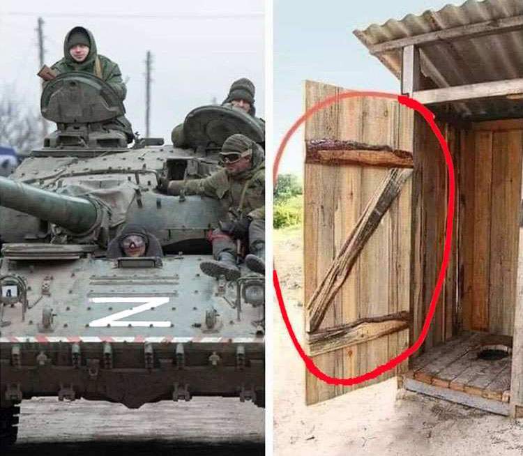 mem Ukraina 2022 czołg rosyjski