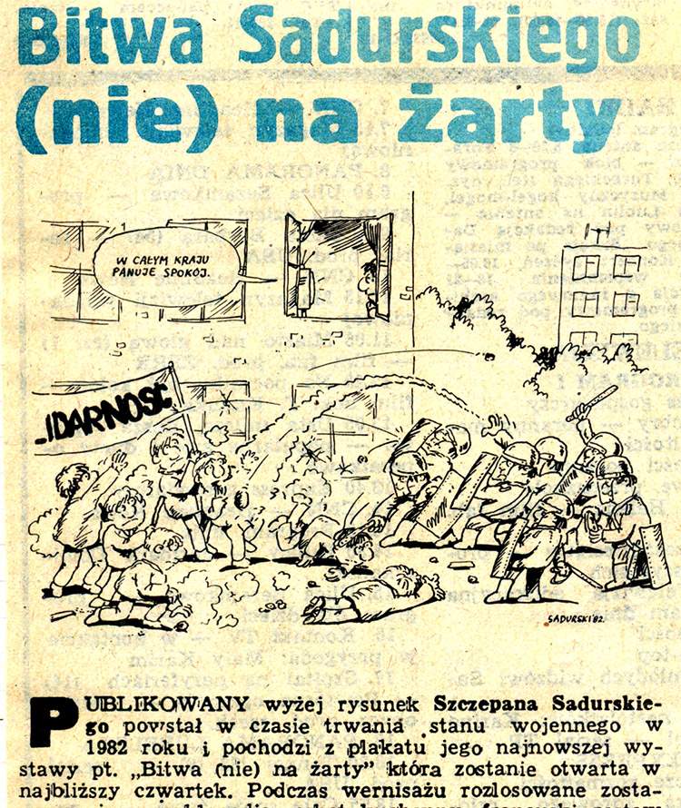 Bitwa nie na zarty wystawa wycinek Kurier Lubelski 1990