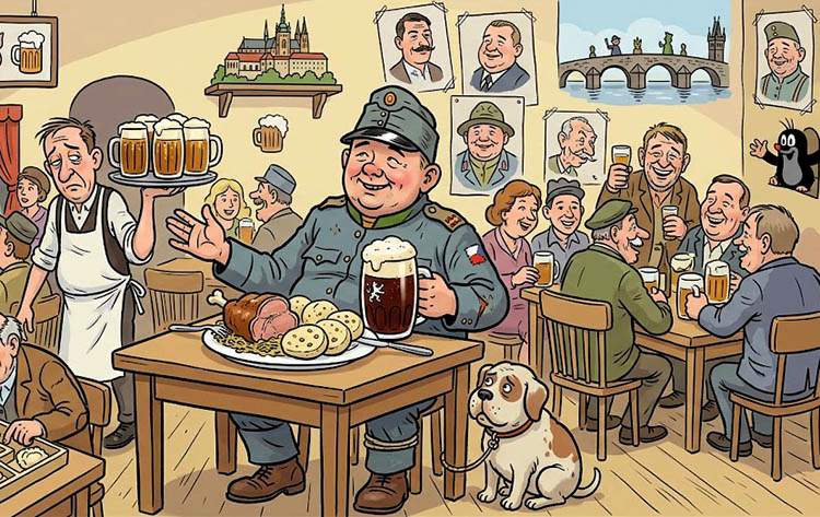 Najlepsze dowcipy o Czechach Czesi Szwejk wesoły rysunek dowcipy o Czechach