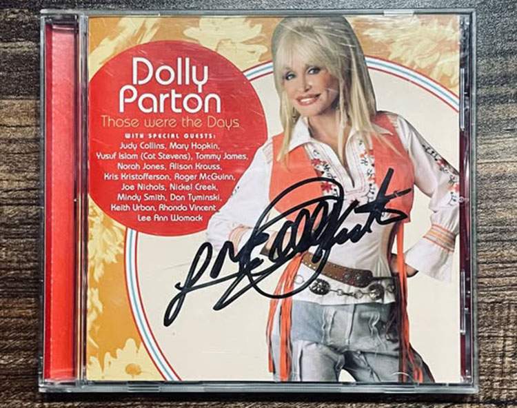 Dolly Parton autograf na płycie 2005