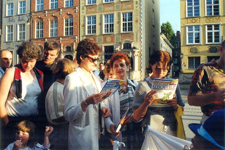Gdańsk 2001 Długi Targ tłum Festiwal DH