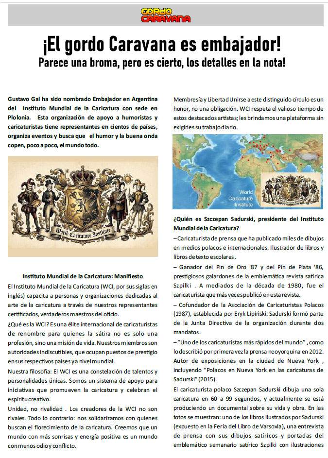 Gordo Caravana World Caricature Institute