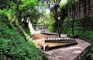 Indie miasto Chandigarh Rock Garden