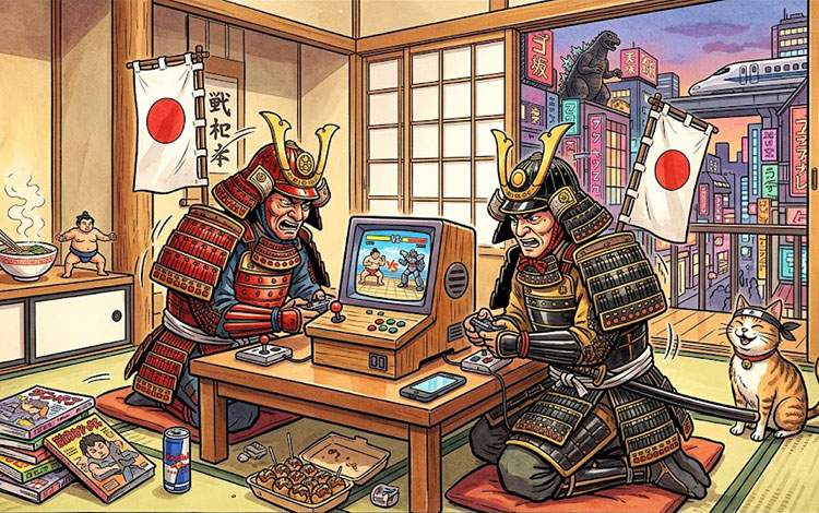 Japoński humor – kawały o Japończykach Japonia samuraje humor rysunkowy dowcipy o Japończykach