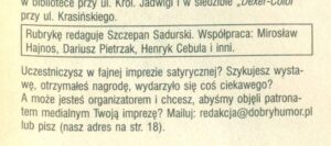 Kronika Satyryka Twój Dobry Humor wycinek