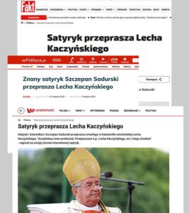 Lech Kaczyński satyryk przeprasza Szczepan Sadurski