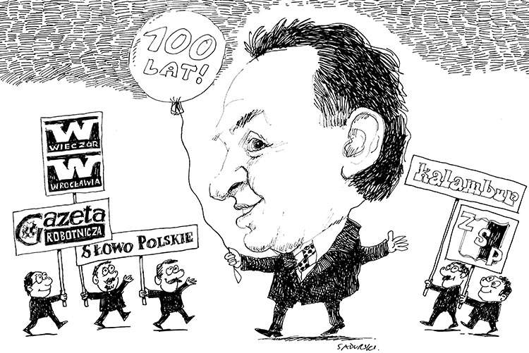 prasa Maciej Hoffman karykatury dziennikarzy Sadurski