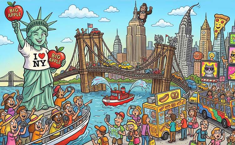 Dowcipy o Nowym Jorku. NYC na wesoło Nowy Jork humor rysunkowy dowcipy o Nowym Jorku