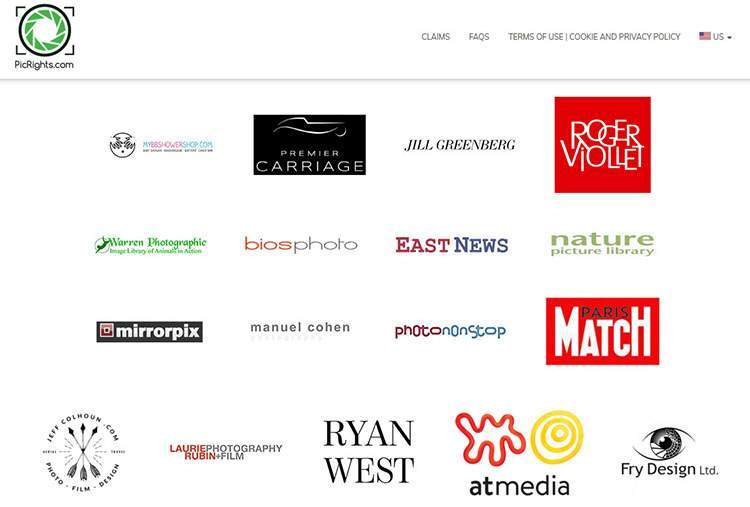 PicRights screen www logo