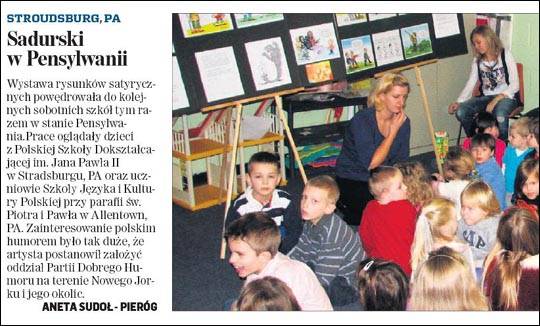 Sadurski polskim dzieciom w Ameryce Stroudsburg PA polska szkoła