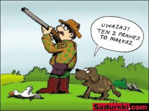 Szczepan Sadurski rysunek humorystyczny o Małyszu