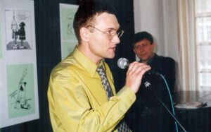 Tadeusz Buraczewski Szczepan Sadurski wernisaż 2000 Festiwal Dobrego Humoru