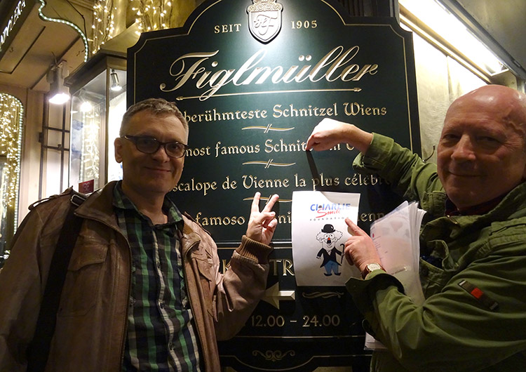 Wiedeń Vienna Walter Lutschinger Szczepan Sadurski przed restauracją noc