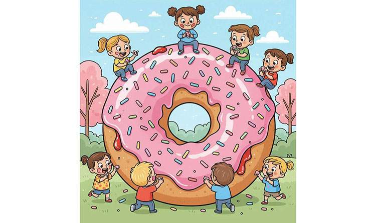 donut rysunek ciekawostki o pączkach