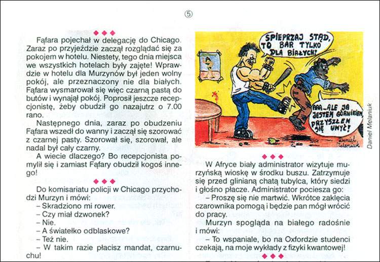kontrowersyjne rasistowskie dowcipy o Murzynach skan strony Dobrego Humoru