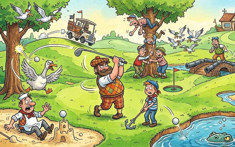 Golf. Najlepsze dowcipy o grze w golfa golf humor rysunkowy gra w golfa