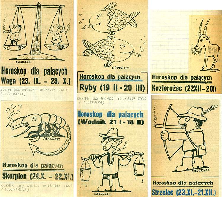 horoskop dla palących rysunki znaki zodiaku humor