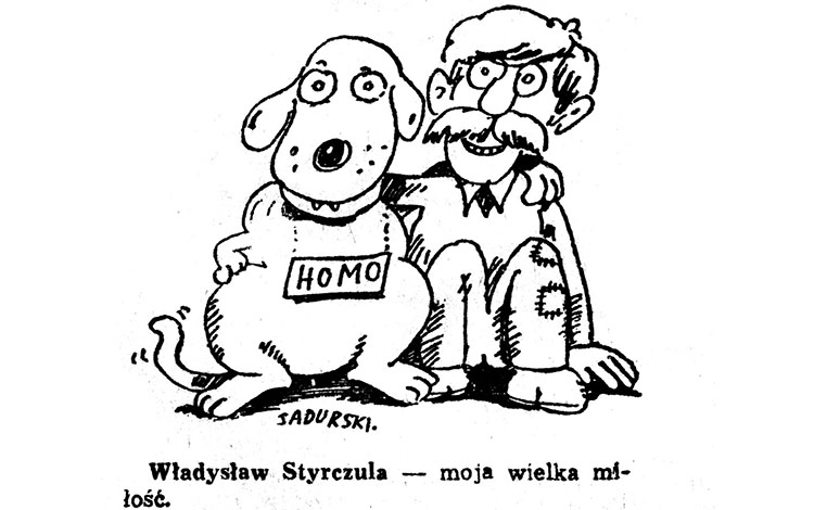 karykatura dziennikarz Władysław Styrczula Kurier Lubelski