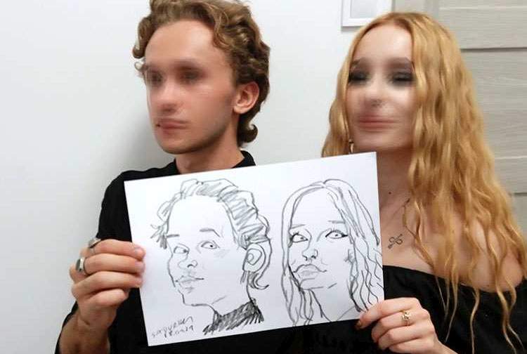 karykaturzysta Lublin-przykład szybka karykatura narysowana na żywo na imprezie