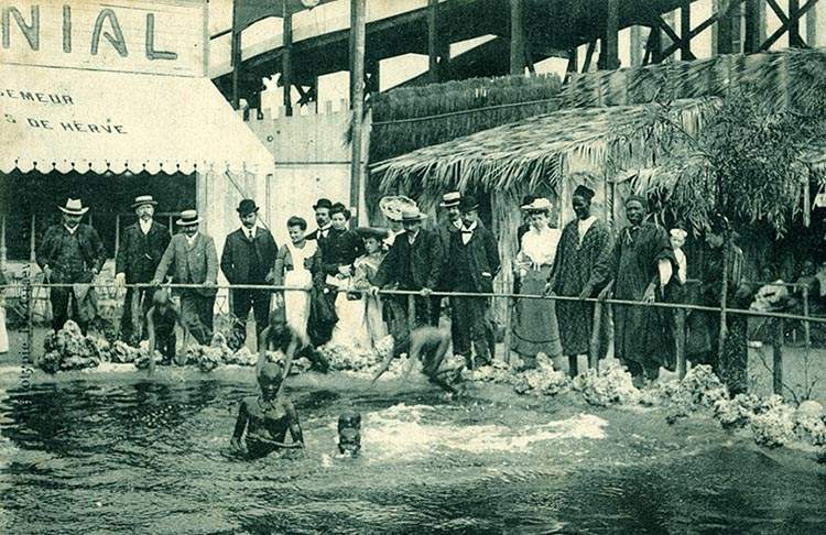 ludzkie ZOO senegalska wioska Liege 1905