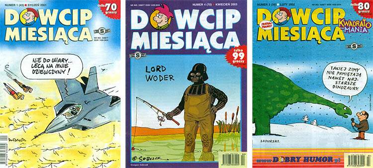 miesiecznik Dowcip Miesiąca gazetka z dowcipami okładki
