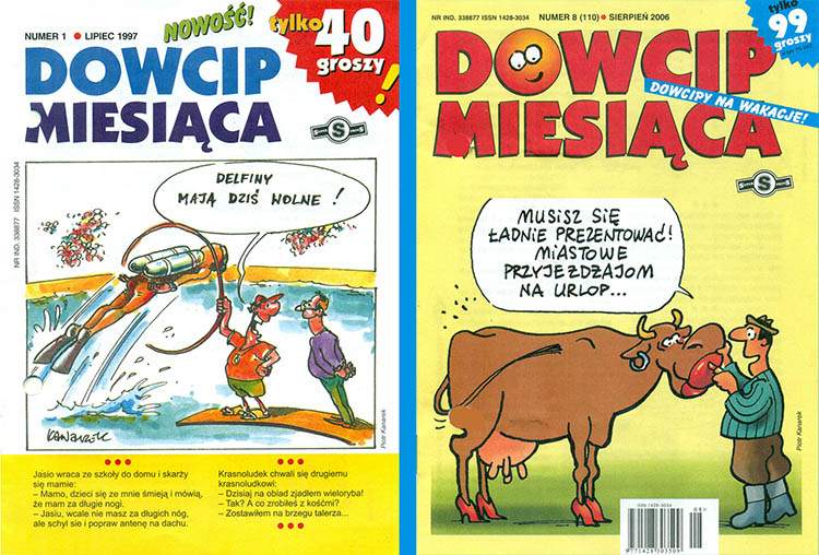 miesiecznik Dowcip Miesiąca gazetka z dowcipami okładki