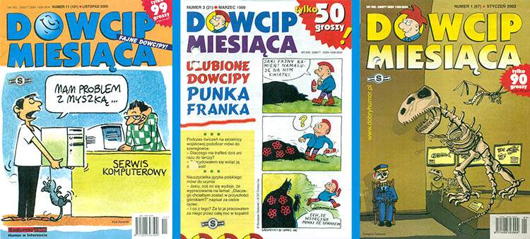 miesiecznik Dowcip Miesiąca gazetka z dowcipami okładki