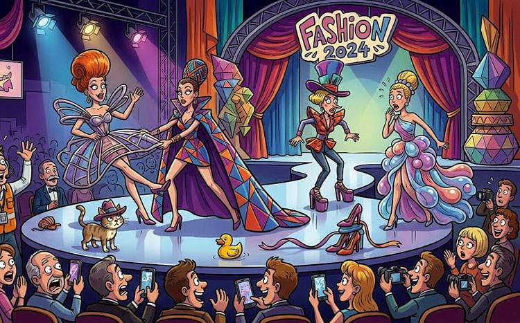 Dowcipy o modelkach. Praca modelki na wesoło modelki moda humor rysunkowy dowcipy o modelkach