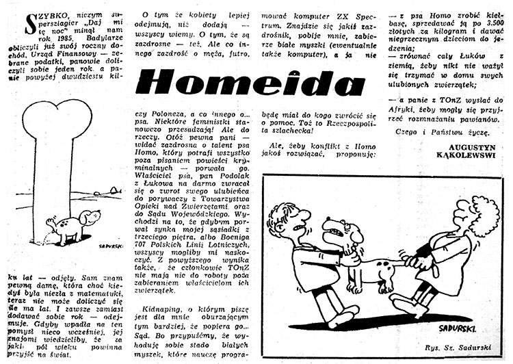 mówiący pies Humor rysunek humor Tygodnik Chełmski