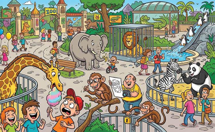 Dowcipy o ZOO. Śmiech zwierząt zza krat ogród zoologiczny humor rysunkowy dowcipy o ZOO