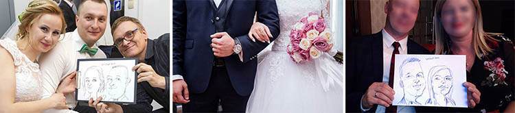profesjonalny rysownik atrakcja weselna Trójmiasto województwo pomorskie karykatury na żywo
