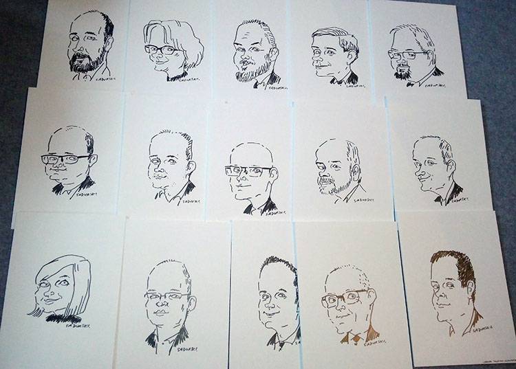 przykłady karykatur najszybszego rysownika w Krakowie