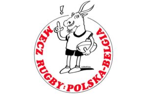 rysunek rugby mecz Polska Belgia projekt Szczepan Sadurski