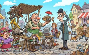 sprzedawca handel humor rysunkowy dowcipy o handlowcach