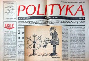 tygodnik Polityka 1986 logo rysunek Szymon Kobyliński Szczepan Sadurski