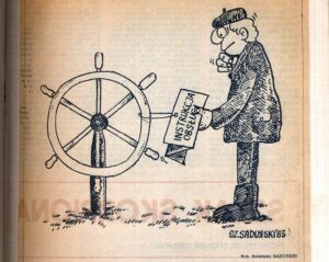 tygodnik Polityka wycinek 1985 rysunek satyryczny Szczepana Sadurskiego